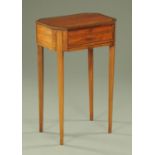 A 19th century mahogany crossbanded worktable,