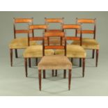 A set of six 19th century Whitehaven style mahogany dining chairs,