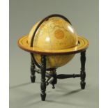 A Smith's tabletop terrestrial globe, 19th century, showing all the most recent discoveries,