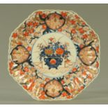A Japanese Imari octagonal dish, Meiji period,