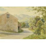 Albert Rosser (1899-1995), a watercolour "In Millbeck" 24 cm x 34 cm, framed, signed and dated 1951.