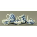 Japanese Hirado porcelain, early 20th century, comprising two teapots, two covered bowls,