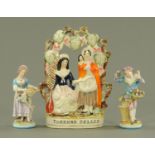 A 19th century Staffordshire flat back figure "Fortune Teller",