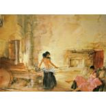 Sir William Russell Flint, "Burgundian Granary", Limited Edition print 298/850.