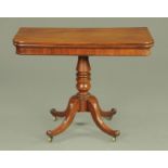 A Regency mahogany tea table,