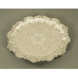 An Edwardian silver salver, Barker Bros.