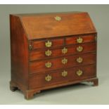 A George III mahogany bureau,