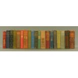 A box of 19 late Victorian and early Edwardian books with illustrated spines and covers,