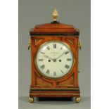 A Regency mahogany and brass bracket clock,