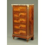 A French secretaire chest by Grohe a Paris, late 19th century,