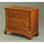 A 19th century mahogany chest of drawers,