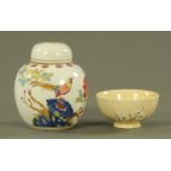 A Chinese ginger jar and cover, 20th century,