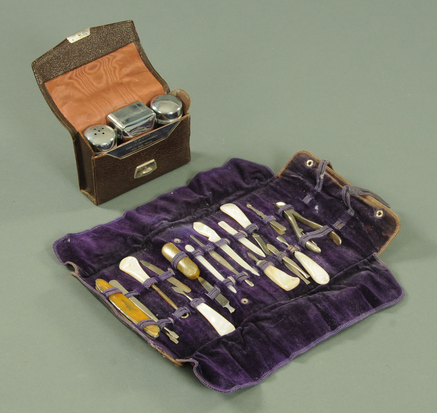 A 19th century manicure set,