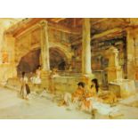 Sir William Russell Flint, "Gossip St. Jeannet", Limited Edition print 311/850.