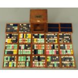 A 19th century mahogany microscope slide box,