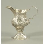A George IV silver cream jug, Thomas Streetin, London 1820,