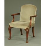 A mahogany armchair,