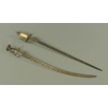 A 19th century spadroon, having a single fullered blade,
