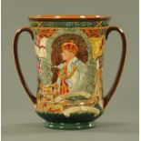 A Royal Doulton "Edward VIII" loving cup, designed by Charles Noke, limited edition No 25/2000,
