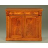 A Victorian walnut and mahogany chiffonier,