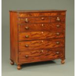 A late George III mahogany chest of drawers,