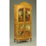 A gilt painted cabinet, probably French, late 19th century,