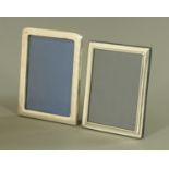 Two silver mounted photograph frames, William Harrison Walter, London 1899, with bevelled glass,