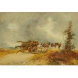 William Manners, carting scene, signed and dated 1910. watercolour. 20 cm x 30 cm.