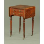 An early 19th century mahogany worktable,