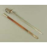An 1821 pattern Royal Artillery officers sword, with etched part fullered blade,