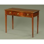 A George III style mahogany serpentine side table,