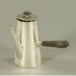 An Edwardian silver chocolate pot, Vale Brothers and Sermon, Chester 1902,