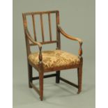 A George III country armchair,