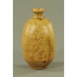 William Plumptre (born 1959), an art pottery vase, beige with incised decoration. Height 24 cm.
