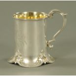 A Victorian silver christening mug, Henry Wilkinson & Co.