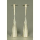 Tapio Wirkkala, a pair of Finnish silver candlesticks, Model No.