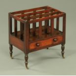 An early 19th century mahogany three division Canterbury,