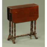 An Edwardian Sutherland table, of small proportions,