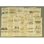A collection of 19th century Carlisle Theatre publicity fliers.