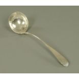 A George III Scottish silver ladle, Francis Howden, Edinburgh 1798,