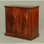 A William IV mahogany dwarf linen press,