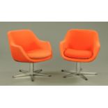 After Carl Eric Klote for Overman, a pair of lounge chairs, circa 1960's,