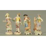 A pair of Potschappel porcelain figures, shepherd and shepherdess,