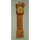 A George III longcase clock, the arched brass dial inscribed for Simpson, Wigton,