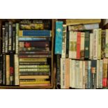 Two boxes of predominantly First Edition novels, to include the authors Gavin Maxwell, Dick Francis,