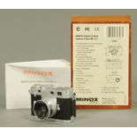 A Minox digital classic camera, Leica M3 2.1, with original box, lead and instructions.