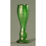 A Loetz Art Nouveau Creta green glass vase, with trailed swag decoration, ground pontil. 25.5 cm.