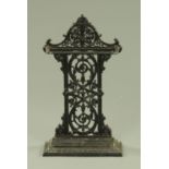 A Victorian cast iron "Falkirk" stick stand,