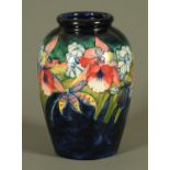 A large William Moorcroft "Orchid" pattern vase, circa 1930's,