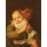 Circle of Sophie Anderson, mother and child, oil on canvas. 42 cm x 32 cm (see illustration).